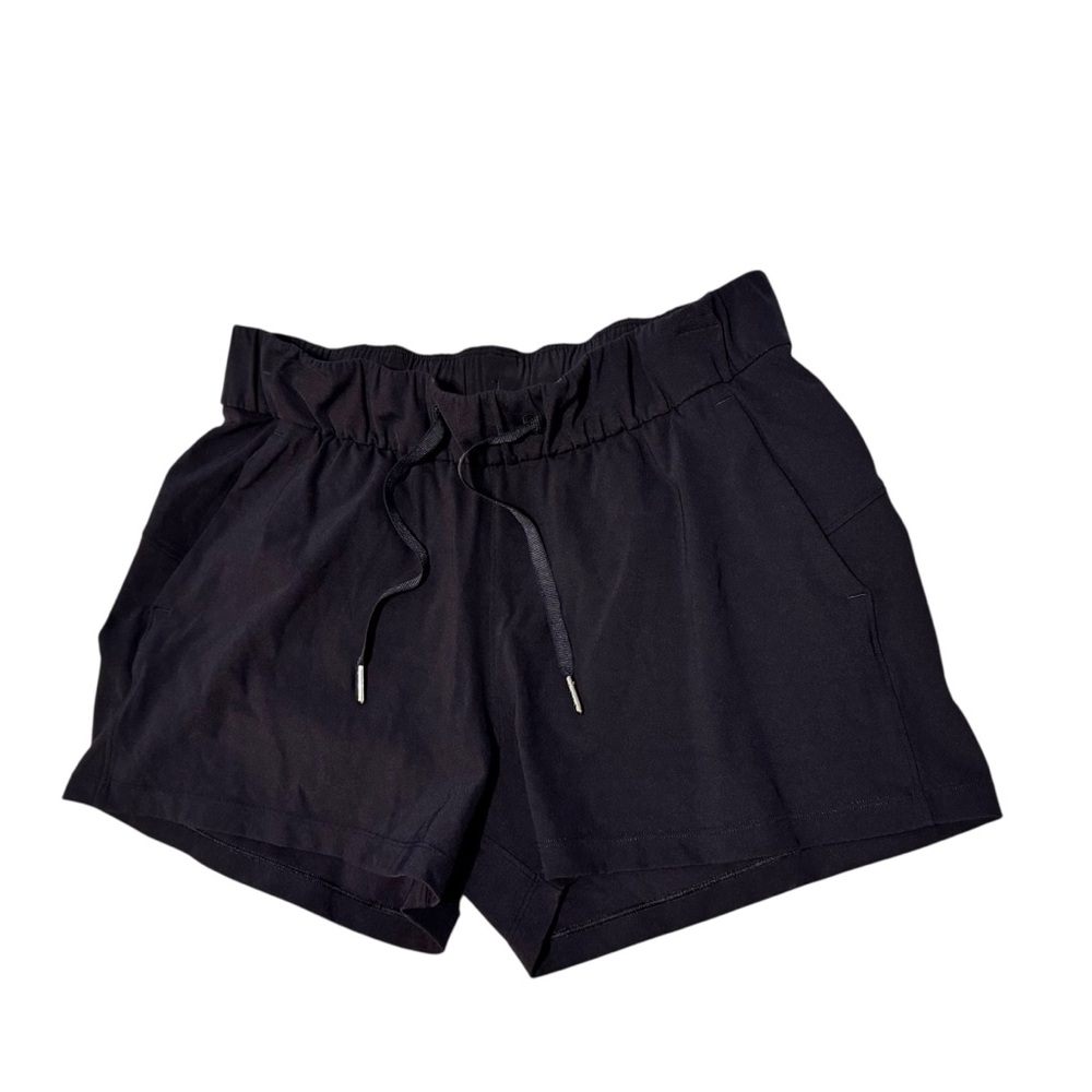 Lululemon On the Fly Shorts Black Size 6 Woven Pull On Pockets - Picture 4 of 9